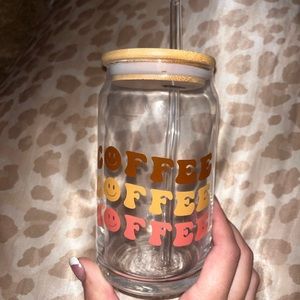 Glass coffee cup